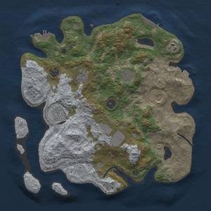 Thumbnail Rust Map: Procedural Map, Size: 3500, Seed: 1886319606, 16 Monuments