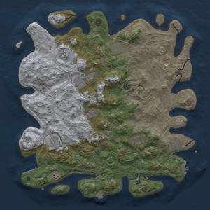 Thumbnail Rust Map: Procedural Map, Size: 4500, Seed: 766345, 19 Monuments