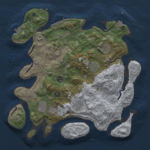 Thumbnail Rust Map: Procedural Map, Size: 3500, Seed: 390203798, 15 Monuments