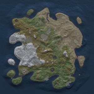 Thumbnail Rust Map: Procedural Map, Size: 3500, Seed: 84308762, 16 Monuments