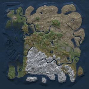 Thumbnail Rust Map: Procedural Map, Size: 4500, Seed: 343376778, 16 Monuments