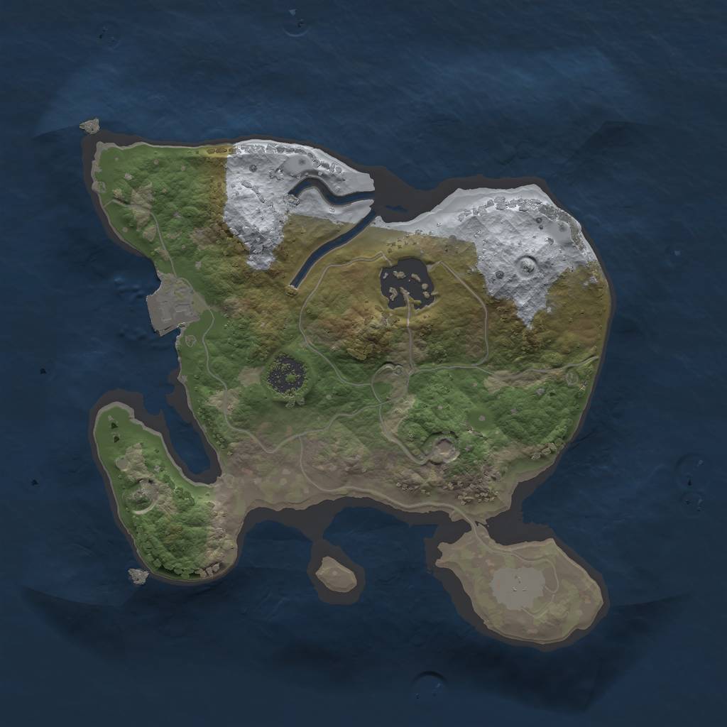 Rust Map: Procedural Map, Size: 2000, Seed: 86248655, 4 Monuments