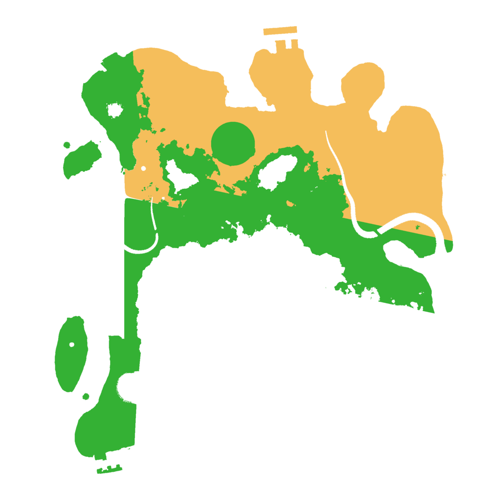 Biome Rust Map: Procedural Map, Size: 3000, Seed: 25168