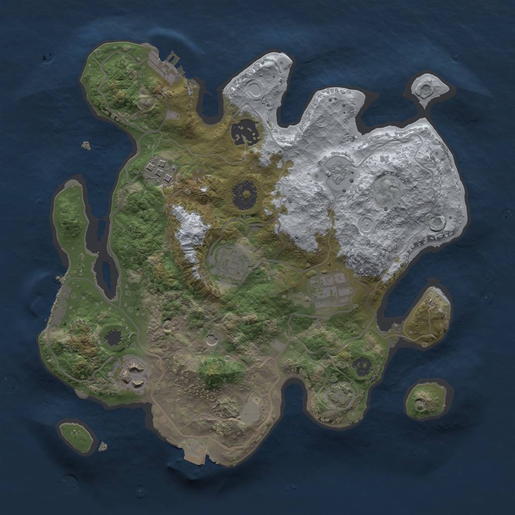 Rust Map: Procedural Map, Size: 2800, Seed: 2019613238, 13 Monuments