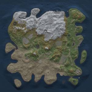 Thumbnail Rust Map: Procedural Map, Size: 3600, Seed: 7397, 16 Monuments