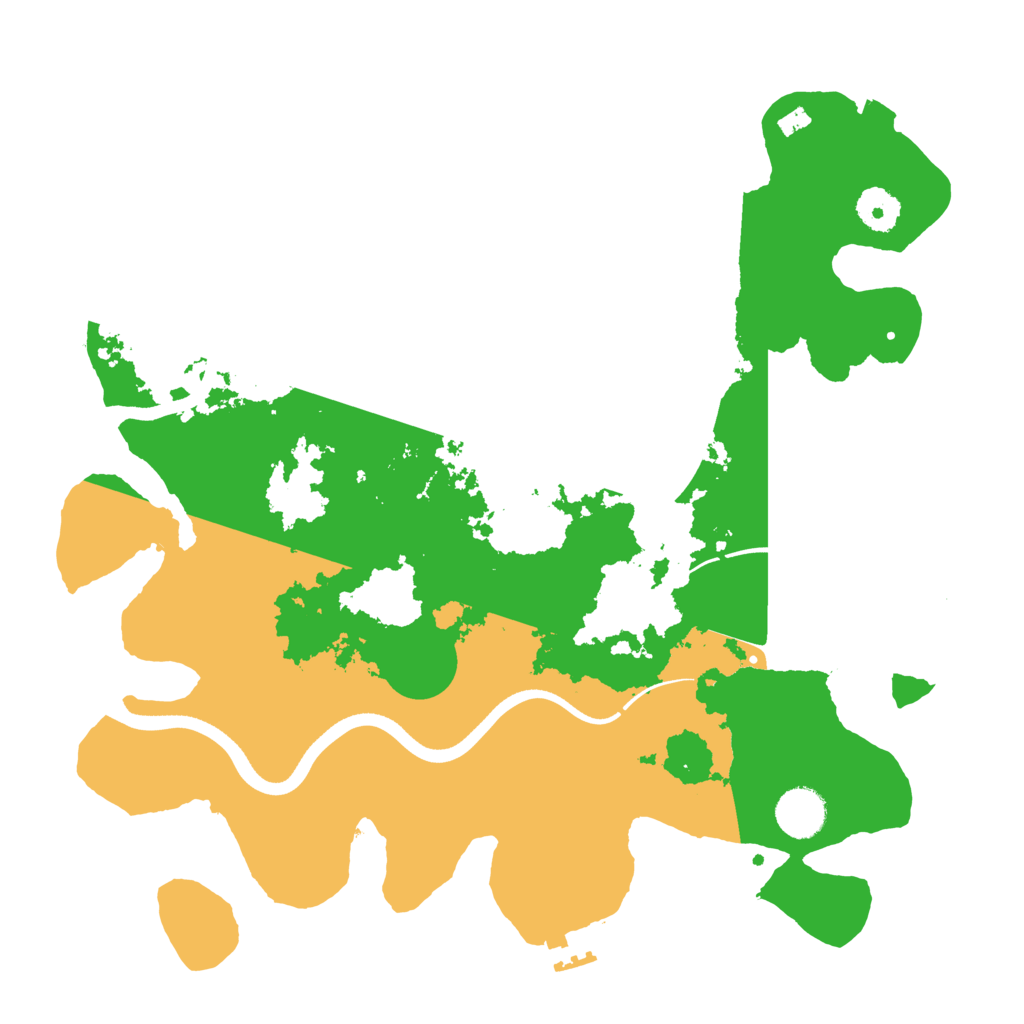 Biome Rust Map: Procedural Map, Size: 3600, Seed: 7397
