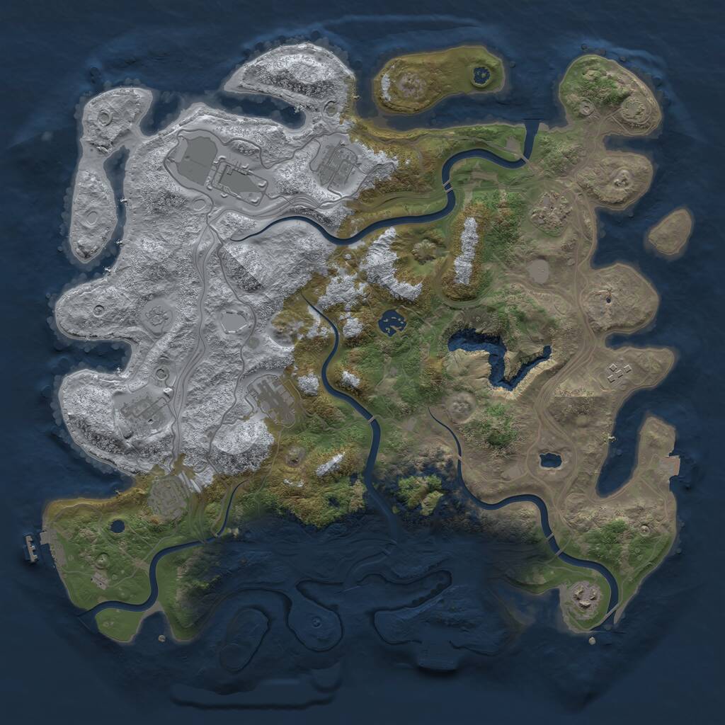 Rust Map: Procedural Map, Size: 4250, Seed: 1783788828, 15 Monuments