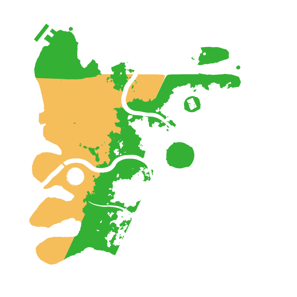 Biome Rust Map: Procedural Map, Size: 3000, Seed: 2105386956