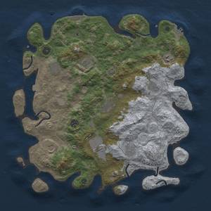 Thumbnail Rust Map: Procedural Map, Size: 4000, Seed: 121424456, 18 Monuments