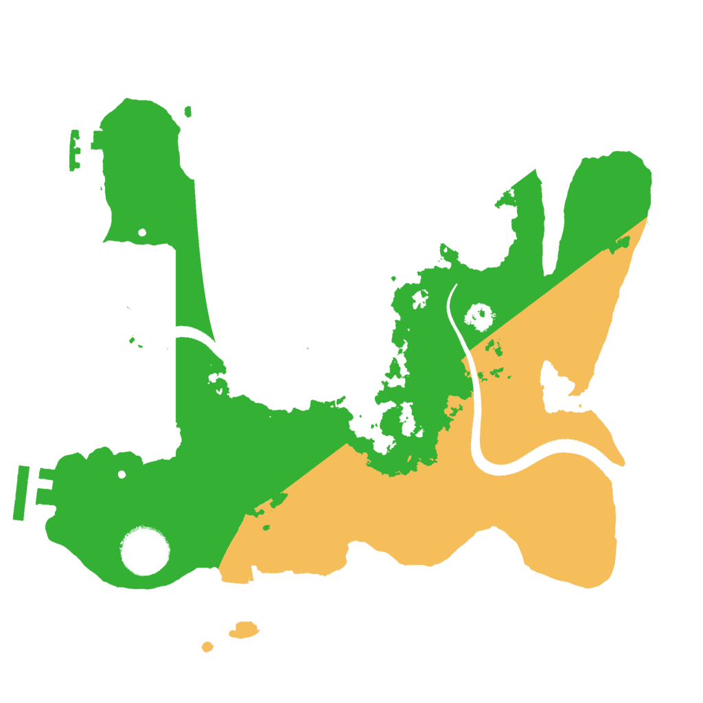 Biome Rust Map: Procedural Map, Size: 2600, Seed: 28945157
