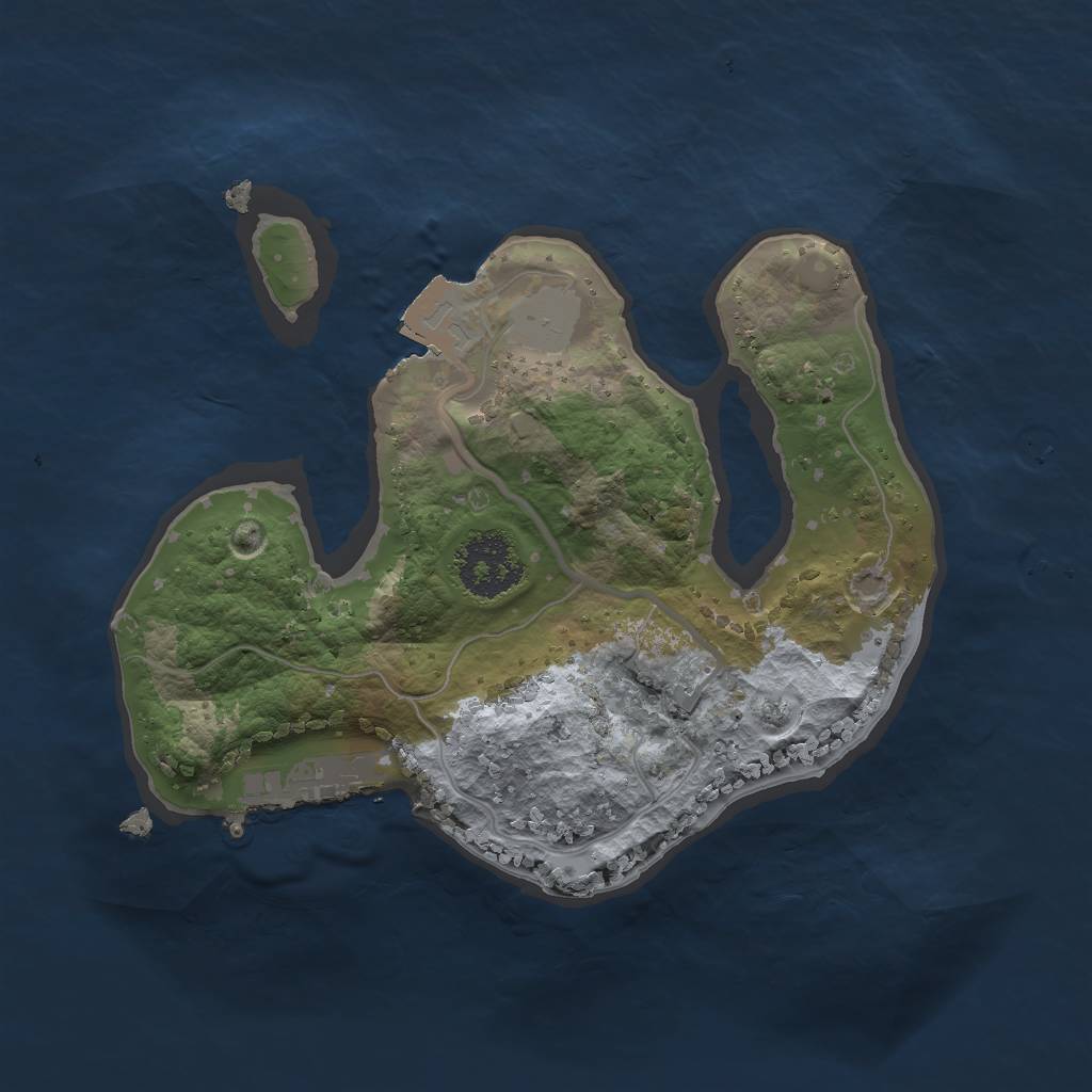 Rust Map: Procedural Map, Size: 1800, Seed: 1964483411, 4 Monuments
