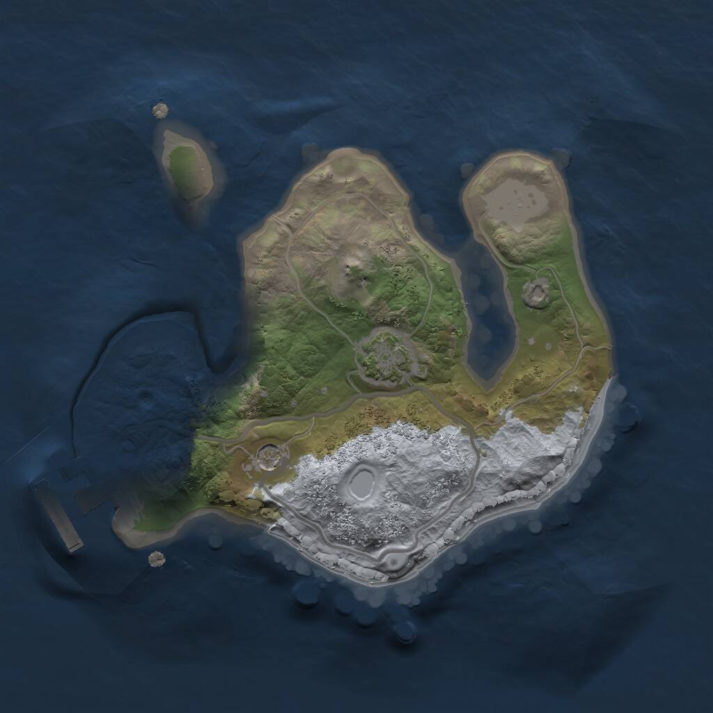 Rust Map: Procedural Map, Size: 1800, Seed: 1964483411, 4 Monuments