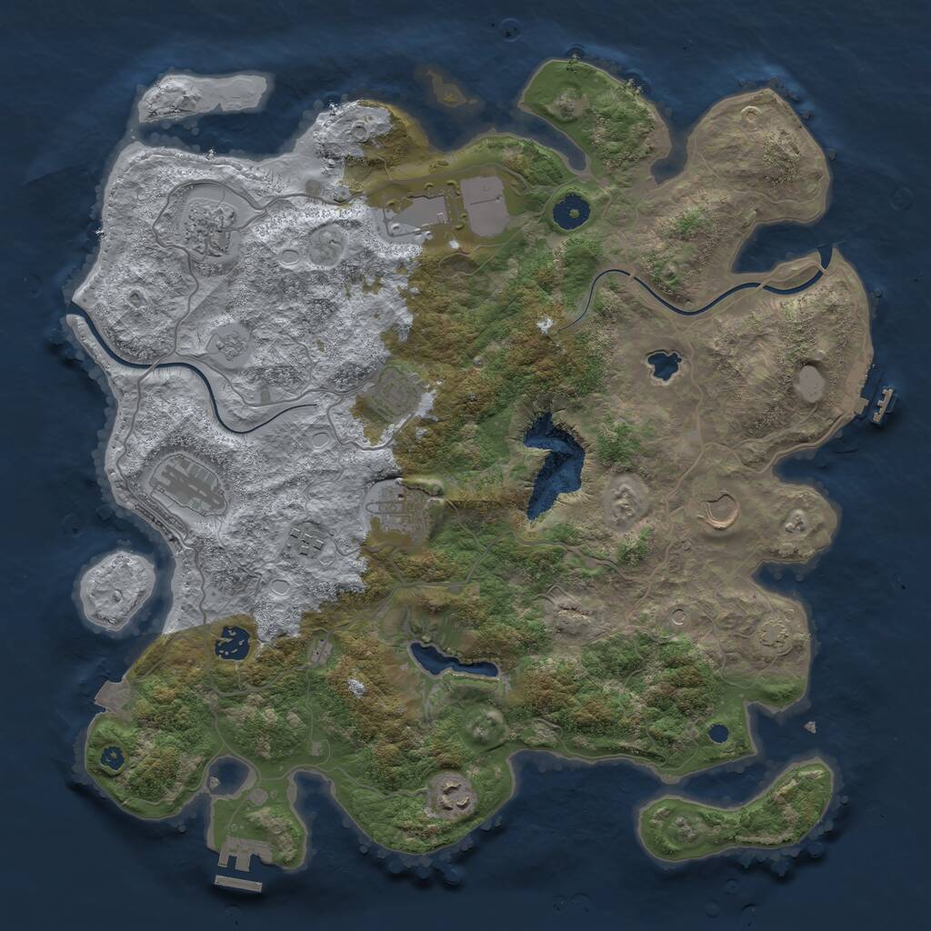 Rust Map: Procedural Map, Size: 4000, Seed: 111326326, 15 Monuments