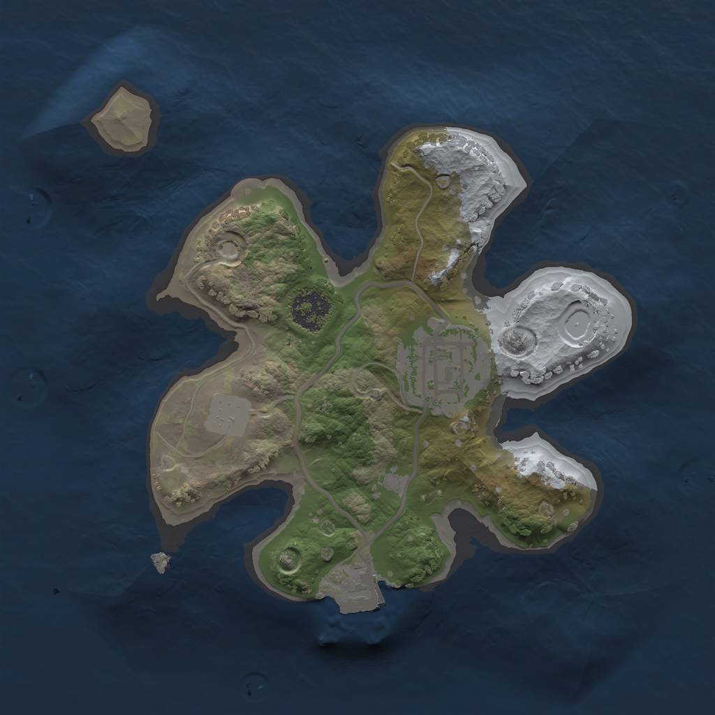 Rust Map: Procedural Map, Size: 1848, Seed: 1706502633, 4 Monuments