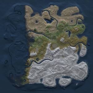 Thumbnail Rust Map: Procedural Map, Size: 4500, Seed: 1244939471, 14 Monuments