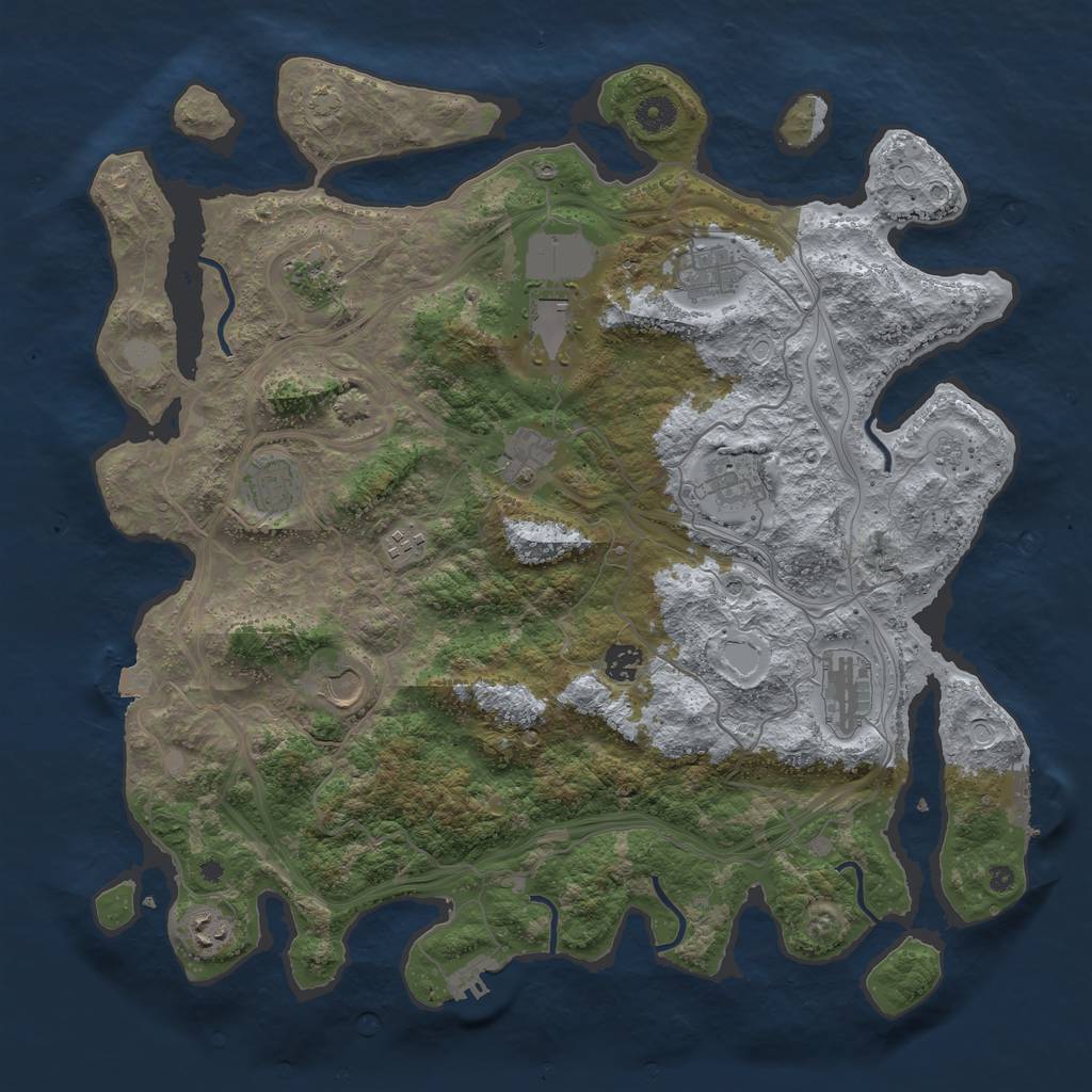 Rust Map: Procedural Map, Size: 4250, Seed: 210324, 19 Monuments