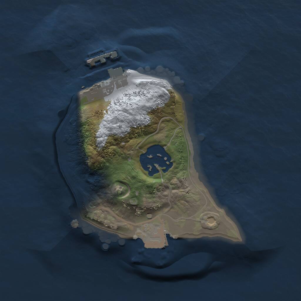 Rust Map: Procedural Map, Size: 1500, Seed: 200455995, 3 Monuments