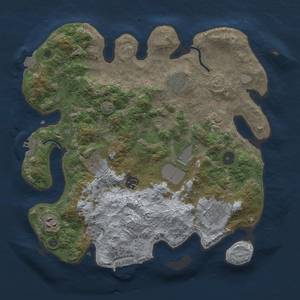 Thumbnail Rust Map: Procedural Map, Size: 3500, Seed: 778001410, 16 Monuments