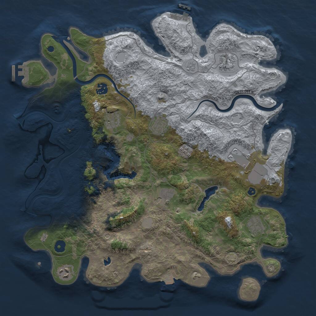 Rust Map: Procedural Map, Size: 4000, Seed: 475114686, 15 Monuments