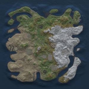 Thumbnail Rust Map: Procedural Map, Size: 3700, Seed: 853548255, 18 Monuments