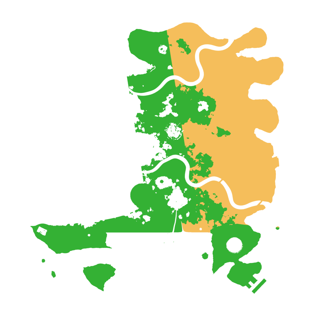 Biome Rust Map: Procedural Map, Size: 3500, Seed: 10368