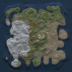 Thumbnail Rust Map: Procedural Map, Size: 3500, Seed: 3215071, 16 Monuments