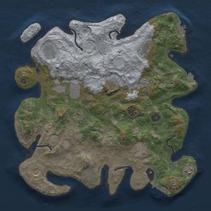 Thumbnail Rust Map: Procedural Map, Size: 3700, Seed: 2944717, 19 Monuments