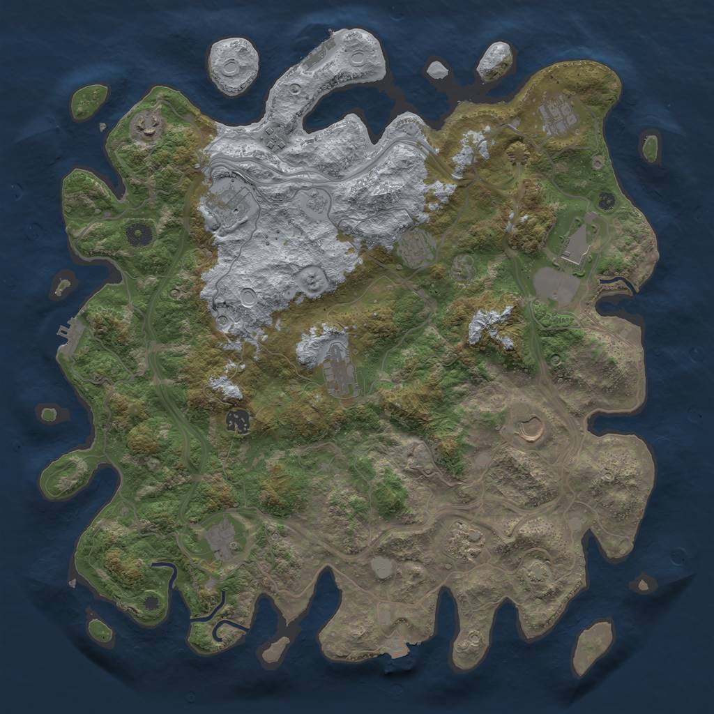 Rust Map: Procedural Map, Size: 4300, Seed: 739, 19 Monuments