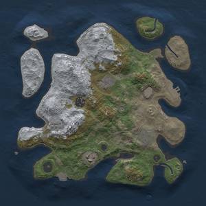 Thumbnail Rust Map: Procedural Map, Size: 3000, Seed: 1198158055, 10 Monuments