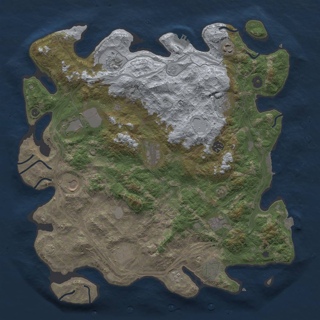 Rust Map: Procedural Map, Size: 4250, Seed: 191796159, 19 Monuments
