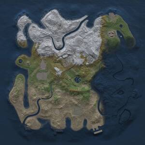 Thumbnail Rust Map: Procedural Map, Size: 3500, Seed: 236856610, 12 Monuments