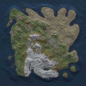 Thumbnail Rust Map: Procedural Map, Size: 3500, Seed: 2132480128, 18 Monuments