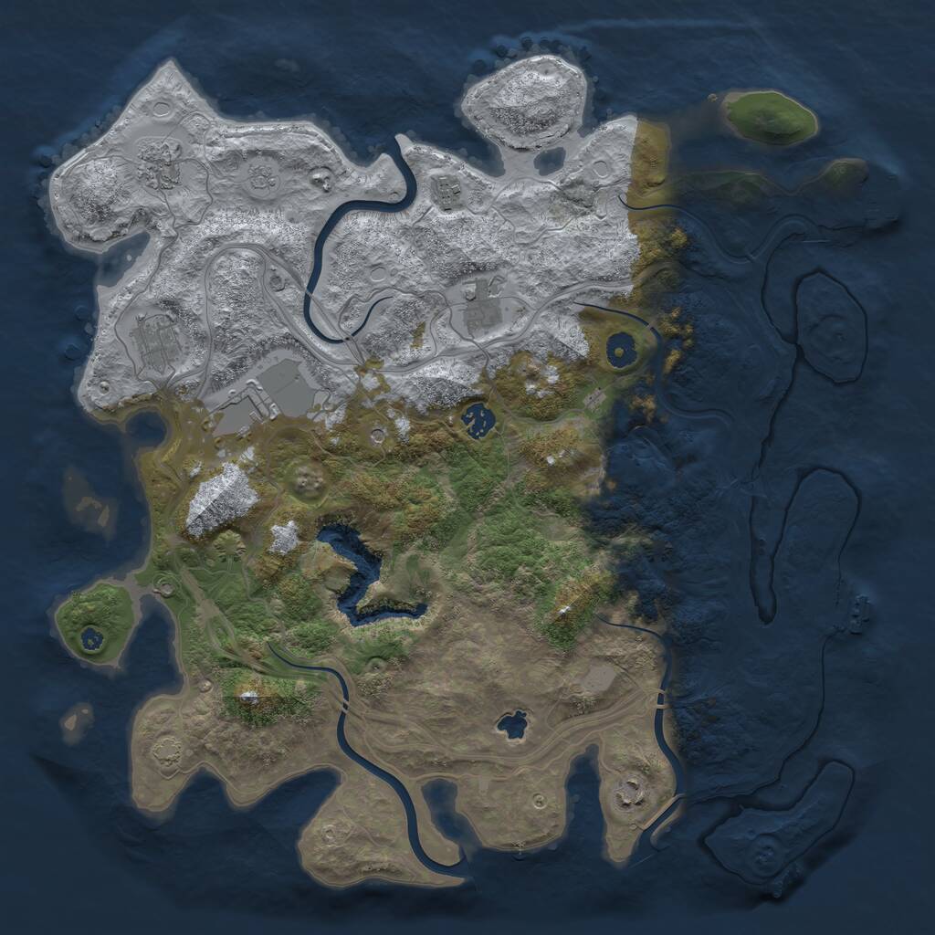 Rust Map: Procedural Map, Size: 4250, Seed: 31352, 13 Monuments