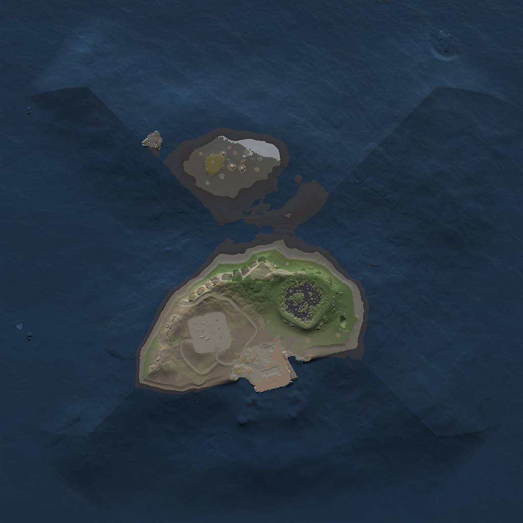 Rust Map: Procedural Map, Size: 1400, Seed: 1679466594, 3 Monuments