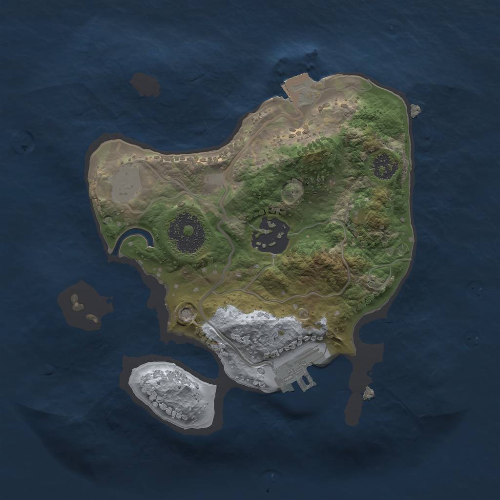 Rust Map: Procedural Map, Size: 2000, Seed: 1008170261, 5 Monuments