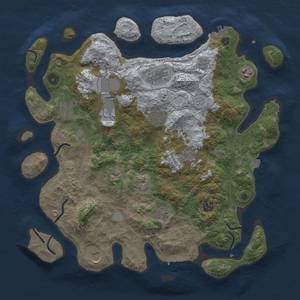 Thumbnail Rust Map: Procedural Map, Size: 4000, Seed: 698610301, 19 Monuments