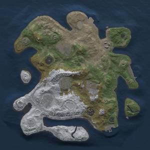 Thumbnail Rust Map: Procedural Map, Size: 3000, Seed: 14324, 14 Monuments