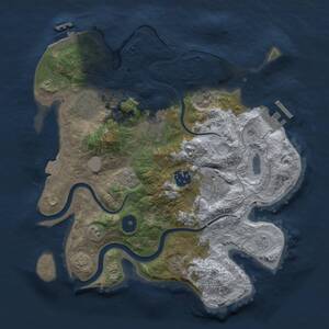 Thumbnail Rust Map: Procedural Map, Size: 3000, Seed: 14235697, 11 Monuments