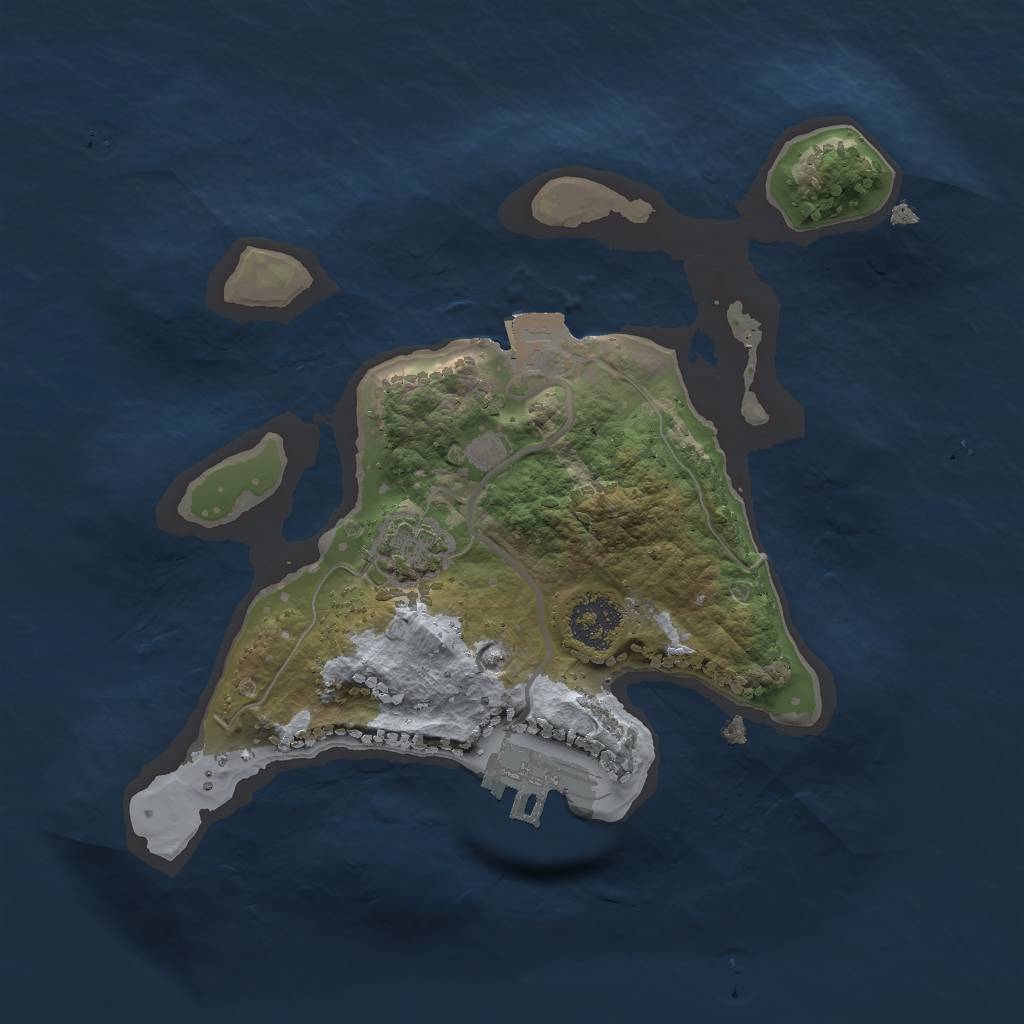 Rust Map: Procedural Map, Size: 2000, Seed: 861091027, 5 Monuments