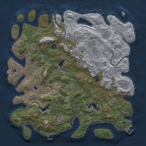 Thumbnail Rust Map: Procedural Map, Size: 4500, Seed: 2568459, 16 Monuments