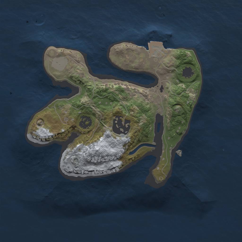 Rust Map: Procedural Map, Size: 1900, Seed: 7856, 4 Monuments