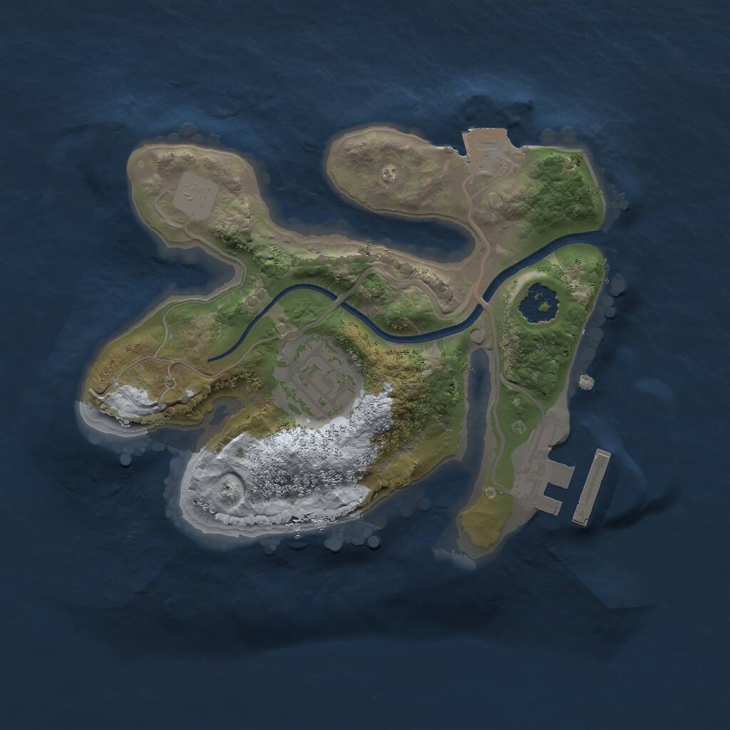 Rust Map: Procedural Map, Size: 1900, Seed: 7856, 3 Monuments