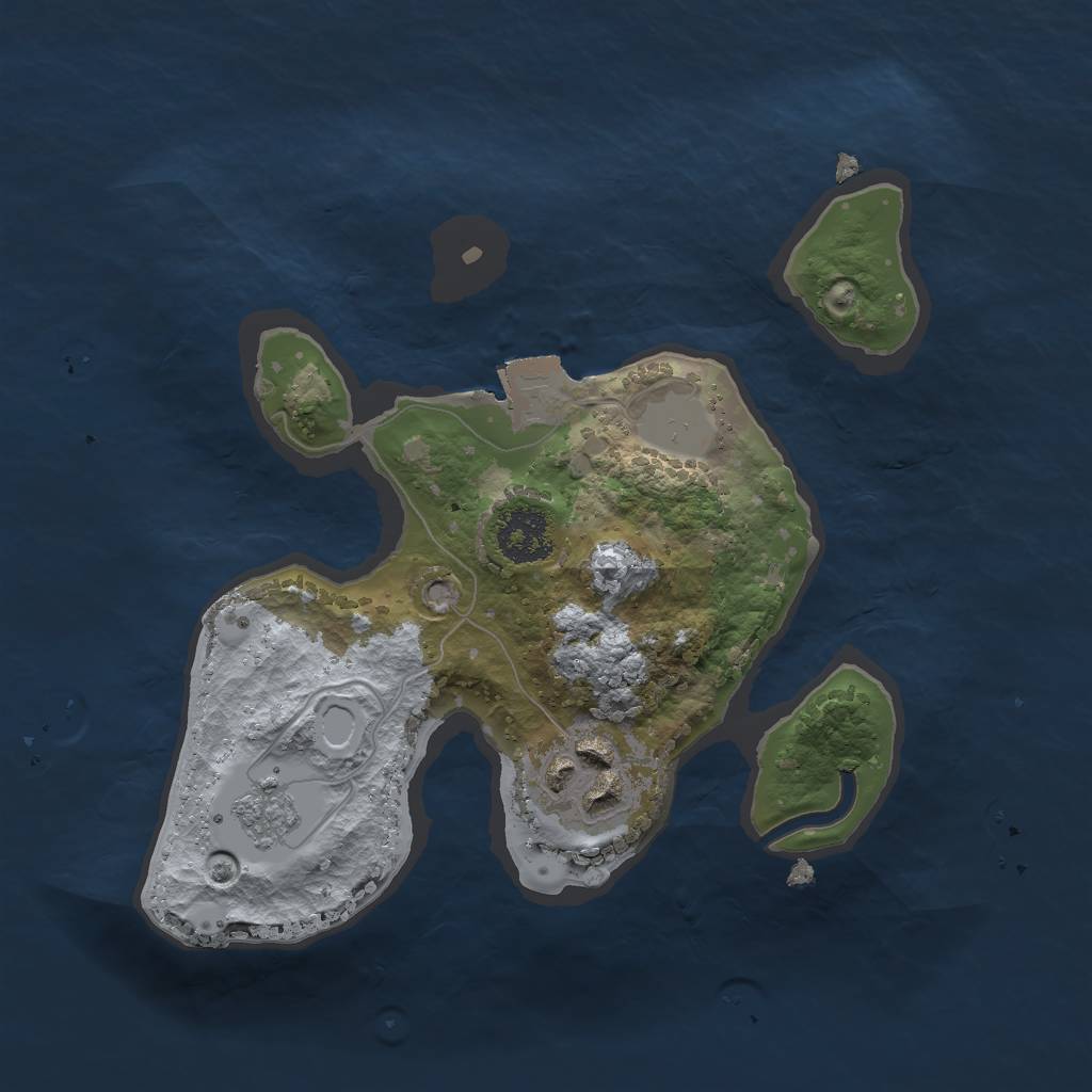 Rust Map: Procedural Map, Size: 2000, Seed: 84915012, 5 Monuments