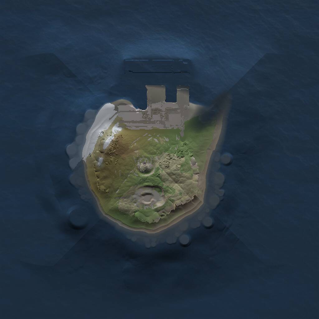 Rust Map: Procedural Map, Size: 1000, Seed: 1995980315, 2 Monuments