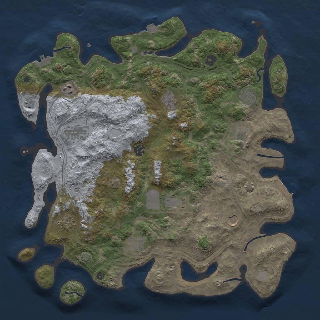 Rust Map: Procedural Map, Size: 4250, Seed: 1448831066, 19 Monuments