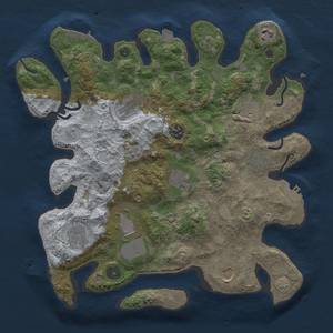 Thumbnail Rust Map: Procedural Map, Size: 3500, Seed: 360418642, 18 Monuments