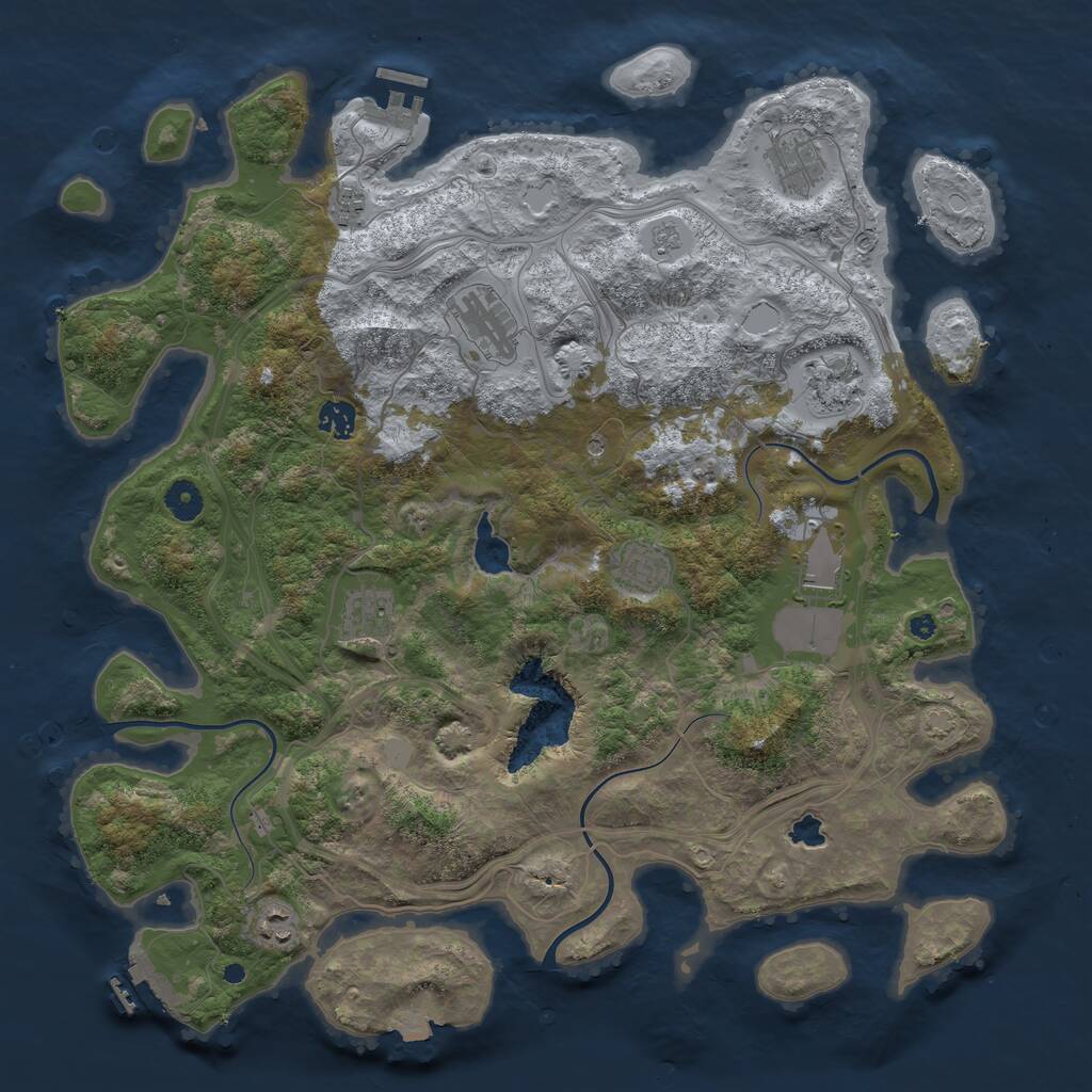 Rust Map: Procedural Map, Size: 4250, Seed: 686818215, 15 Monuments