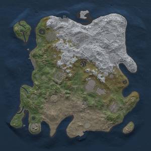 Thumbnail Rust Map: Procedural Map, Size: 3500, Seed: 1868711607, 15 Monuments
