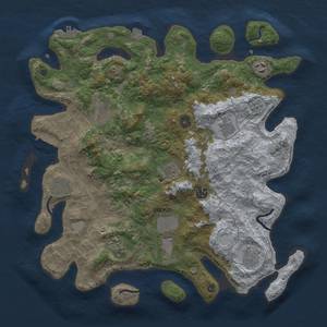 Thumbnail Rust Map: Procedural Map, Size: 4000, Seed: 78711537, 18 Monuments