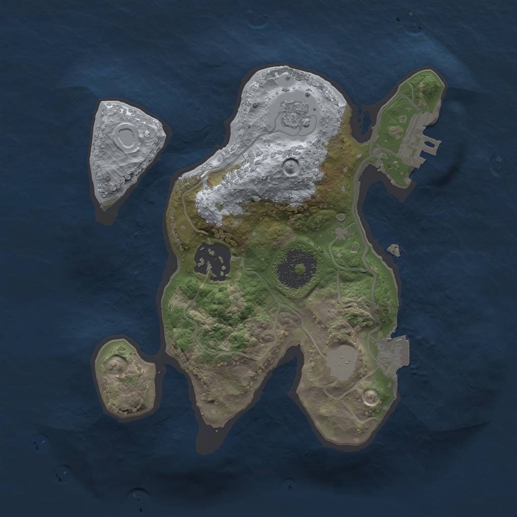 Rust Map: Procedural Map, Size: 2000, Seed: 1654661451, 6 Monuments